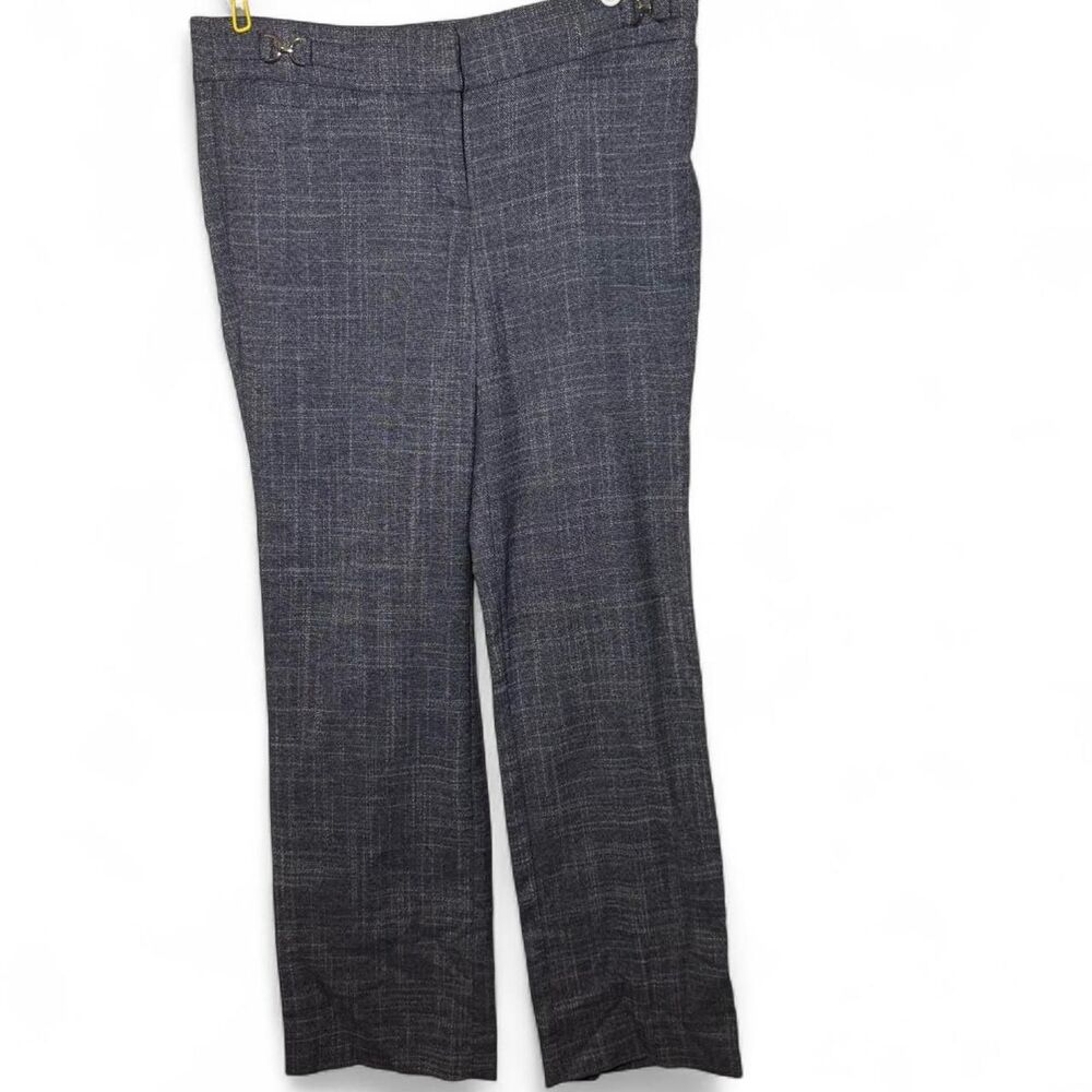 Women's New York & Company Blue & White Stretch Pants Size 6 Petite Workwear